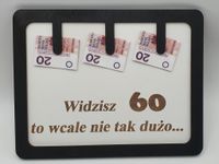 ramka humor 20 x 30 cm -  widzisz  60 to wcale nie tak dużo