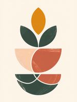 Plakaty do salonu boho nowoczesny 75x100cm Zrównoważony Wzrost