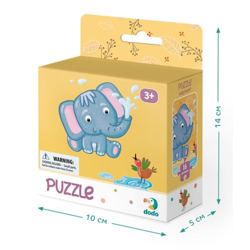 Puzzle Edukacyjne Dodo 16 Elementów Słonik Dla Dzieci 300162 na Arena.pl