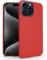 Etui iPhone 15 Pro czerwone matowe smukłe silikon TPU odporne