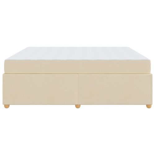 Ramka łóżka z materacem Kremowy 180 x 200 cm tkanina na Arena.pl