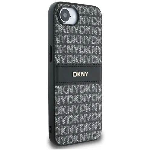etui dkny repeat texture pattern with tonal stripe na iphone 16e - czarne na Arena.pl