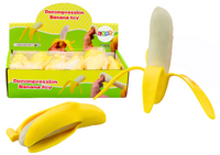 Gniotek Banan Ze Skórką Rozciągliwy Gumowy Żółty