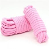 Wiązania-Cotton Rope 10Mpink