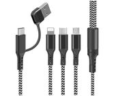 KABEL USB 4W1 SUPERIOR USB-LIGHTING / USB-C / MICROUSB -USB / USB-C 1,2M 3A