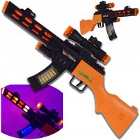 DUŻY KARABIN ZABAWKOWY EFEKTY ŚWIETLNE I DŹWIĘKOWE SYGNAŁOWY NA BATERIE