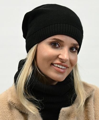 Komplet Czapka z Tubą Znakomita Jakość Czarny B1 na Arena.pl