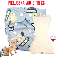 Pieluszka Wielorazowa AIO Kieszonka bambus KOPARKI NappiMe