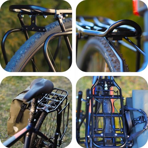 BAGAŻNIK ROWEROWY POD SAKWY TORBY VELOXO CZARNY ALU POD TARCZĘ 24-29 na Arena.pl