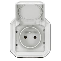 Nowe Plexo - Gniazdo 2P+Z, zaciski śrubowe, komplet podtynkowy 16A-250V~ - białe - Legrand 069870X