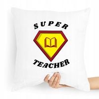 Poduszka Nauczyciela Super Teacher Prezent Z Nadrukiem Ze Zdjęciem