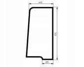 Szyba Drzwi górne Yanmar SV15, SV17, SV18, SV20, KOBELCO bezbarwna