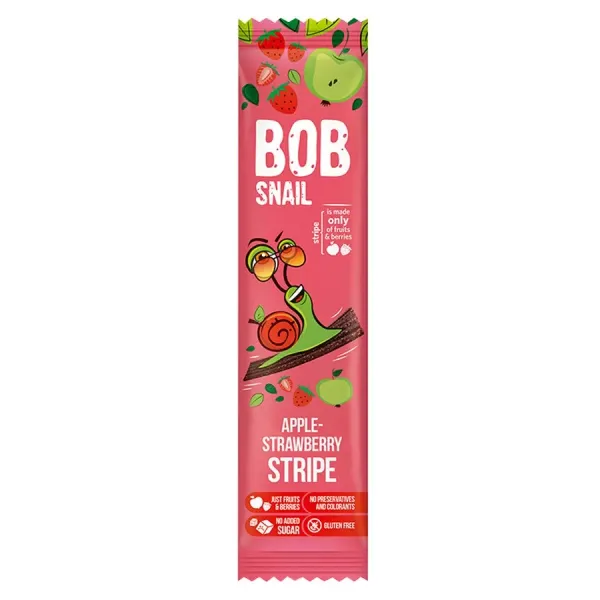 Bob Snail Stripe jabłkowo-truskawkowy, 14g zdjęcie 1