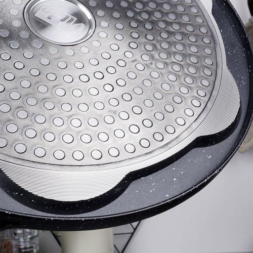 patelnia granitowa do 7 jajek placuszków black&wood 199007 na Arena.pl