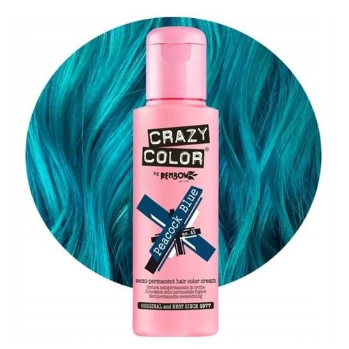 CRAZY COLOR Krem do koloryzacji włosów No. 45 - Peacock Blue - 100ml na Arena.pl