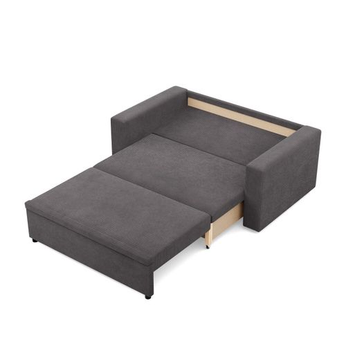 Sofa dwuosobowa, BLOM, sztruks, 148x87x90 cm, ciemny szary | TYLETEGOTU na Arena.pl