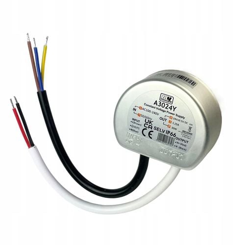 Zasilacz Do Taśmy LED 24V 30W 1A Stałonapięciowy Transformator DC IP66 na Arena.pl