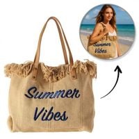 torba plażowa , na zakupy duża i pojemna z frędzlami boho, brąz tp11br