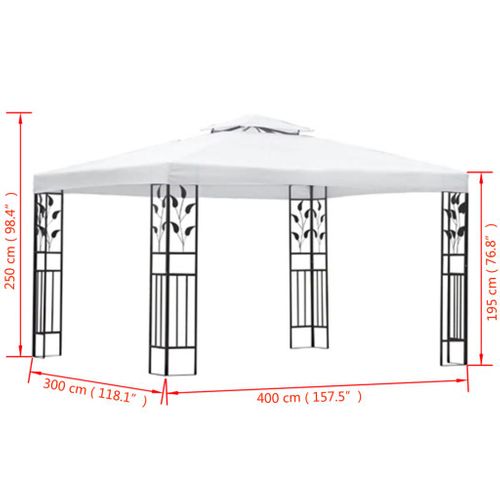 Biała altana, 3 x 4 m GXP-680863 na Arena.pl