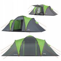 NAMIOT TURYSTYCZNY SOLIDNY KEMPINGOWY NA BIWAK 4OSOBOWY Z PRZEDSIONKIEM