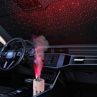 Nawilżacz powietrza mini USB projektor gwiazd do auta domu różowy 280ml