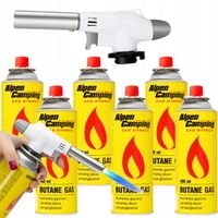 PALNIK GAZOWY + KARTUSZE GAZ NABÓJ ALPEN CAMPING 227g/400ML ZESTAW 1+6