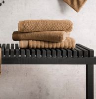 Ręcznik kąpielowy Heckett & Lane Grant Cognac Brown 60 x 110 cm ZESTAW 2SZT