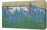 Obraz 60x40cm Irises, Sekka Japoński Vintage do Salonu