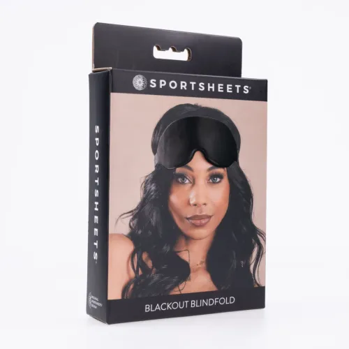 sportsheets blackout mask - czarna opaska na oczy z pianką memory na Arena.pl