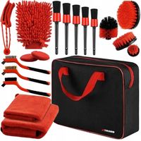 ZESTAW DETAILINGOWY DO CZYSZCZENIA SAMOCHODU SZCZOTKI PADY ORGANIZER TORBA