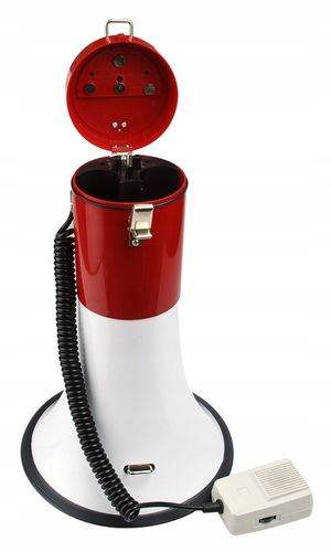 MEGAFON SYRENA ALARM MIKROFON BRADZO GŁOŚNY NA MARSZE PROTESTY 30W 108dB HQ na Arena.pl