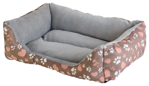 Legowisko dla psa brązowe L prostokątne PAWPRINT 63x50x11cm na Arena.pl