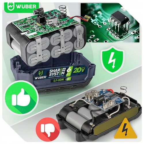 BATERIA AKUMULATOR WUBER SHARE+ SYSTEM LITOWO JONOWA 20 V 6.0 AH WUBER na Arena.pl
