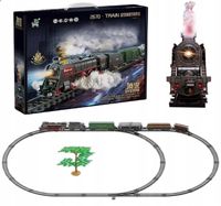 Kolejka Elektryczna Pociąg Parowy Tor XXL Lokomotywa Dym Dżwięk Światło 01