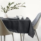Obrus Plamoodporny GAIA 120x200 Owal C. Szary AmeliaHome