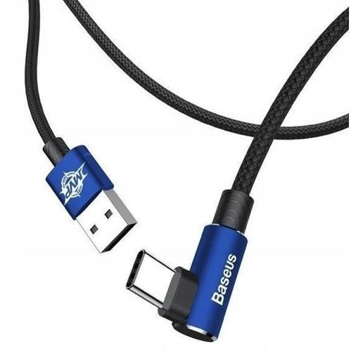 BASEUS Kabel USB-C - kątowy dwustronny - 1 metry | Kolor: Niebieski na Arena.pl