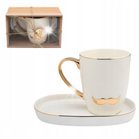 Kubek porcelanowy Florina Moustache 360 ml na prezent dla mężczyzny