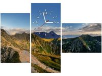 100CM 70CM ZEGAR 3 ELEM PANORAMA ŚWINICY ŚCIENNY OBRAZ