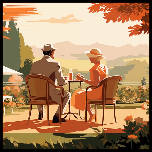 Plakat 80x80cm Retro Randka zdjęcie 2