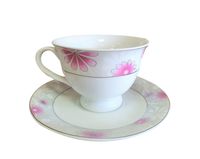 SERWIS KAWOWY RÓŻOWY KWIATY 12/27 EL TANIO