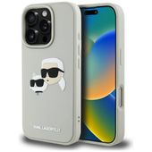 Etui Karl Lagerfeld HC 3D Rubber Double  Heads do iPhone 16 Pro beżowy