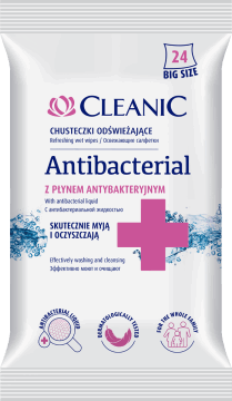 CLEANIC Antibacterial 24 szt. na Arena.pl