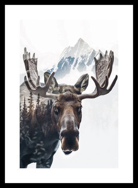 Plakat 20x30cm Łoś Duch Lasu zdjęcie 3