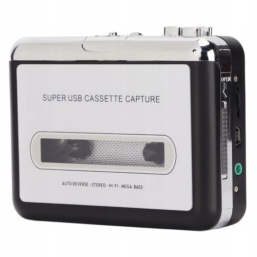 PRZENOŚNY ODTWARZACZ KONWERTER KASET MAGNETOFONOWYCH DO MP3 USB na Arena.pl