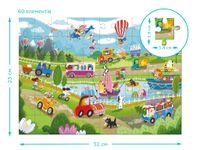 Puzzle ”Transport”, Ilość Elementów 60, Dodo,  300660