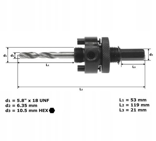 Otwornica Bi-metalowa 121 mm z adapterem 32-210 mm na Arena.pl