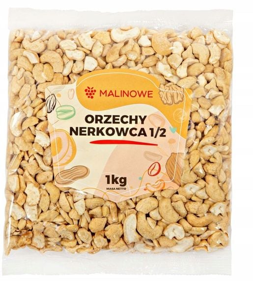 ORZECHY NERKOWCA 1kg POŁÓWKI NATURALNE NERKOWCE zdjęcie 1