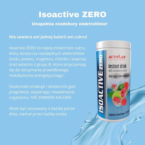 Isoactive ZERO Elektrolity BEZ CUKRU MALINA-LIMONKA na Arena.pl