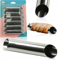 FOREMKI DO RUREK Z KREMEM CIASTEK KOŁACZY DESERY STALOWE 11,5CM 6SZT ZESTAW