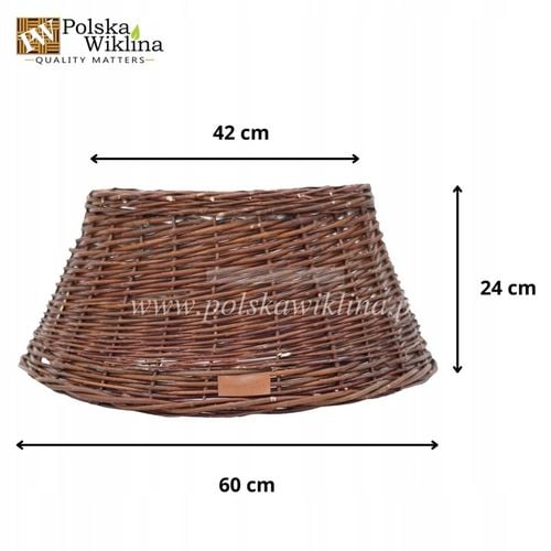 OSŁONA NA STOJAK POD CHOINKĘ WIKLINOWA Ø 60 CM CIEMNA na Arena.pl